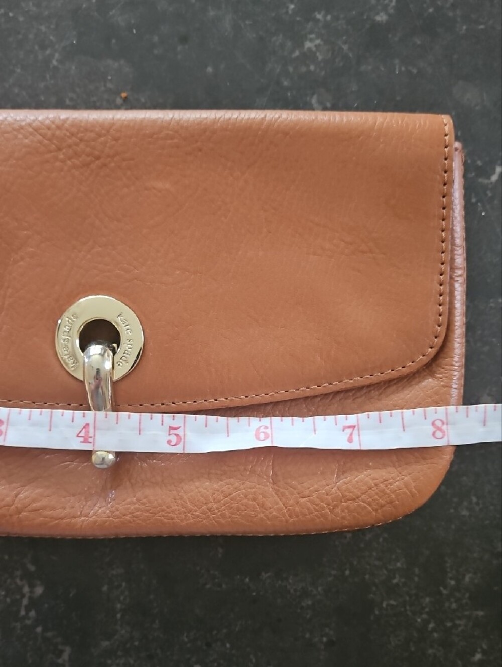 Kate Spade Vintage Leather Wristlet Clutch in Tan - Picture 11 of 12